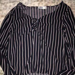 hollister cropped shirt